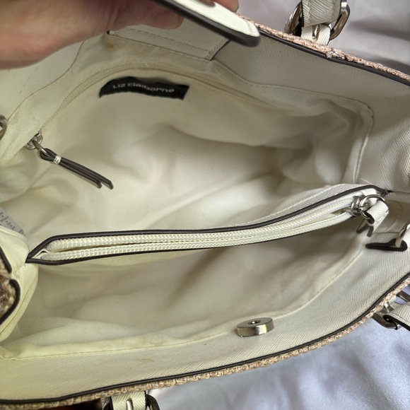 Liz Claiborne Vintage Floral Woven Boho Cottage Style Handbag Shoulder Bag Purse - Picture 12 of 16